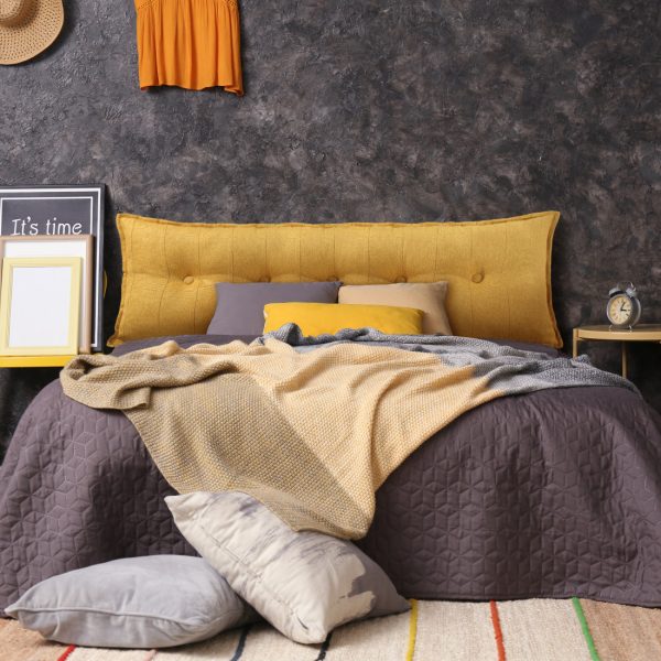 Back Body Pillow Linen Yellow - Image 6