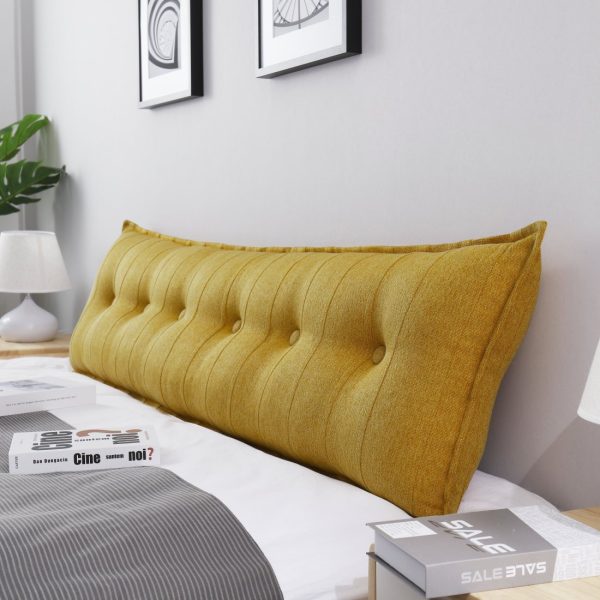 Back Body Pillow Linen Yellow - Image 14