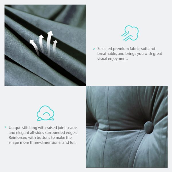 Body Pillow For Back Pain Relief Velvet Grey - Image 9