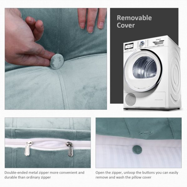 Body Pillow For Back Pain Relief Velvet Grey - Image 10