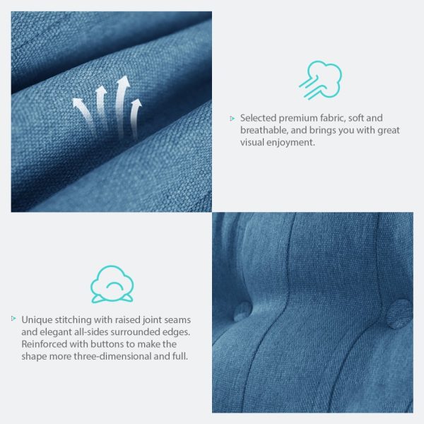 Full Body Pillow Linen Blue - Image 4