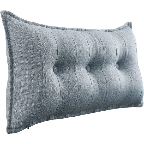 Large Body Pillow Linen Grey