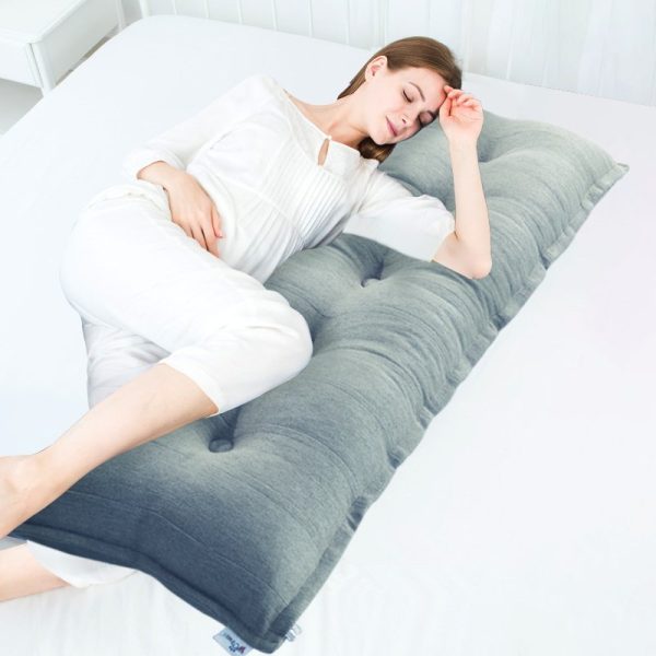 Large Body Pillow Linen Grey - Image 4