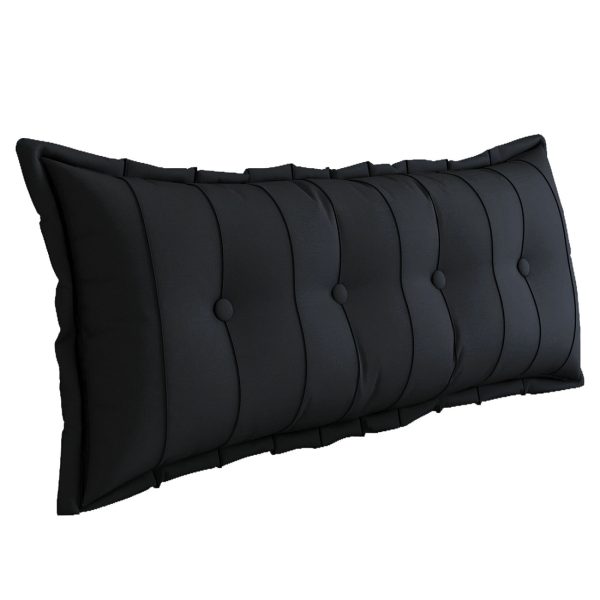 Headboard Bolster Flat Full Body Pillow Black