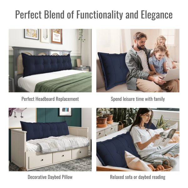 Large Headboard Pillow Flat Body Pillow Blue - Image 5