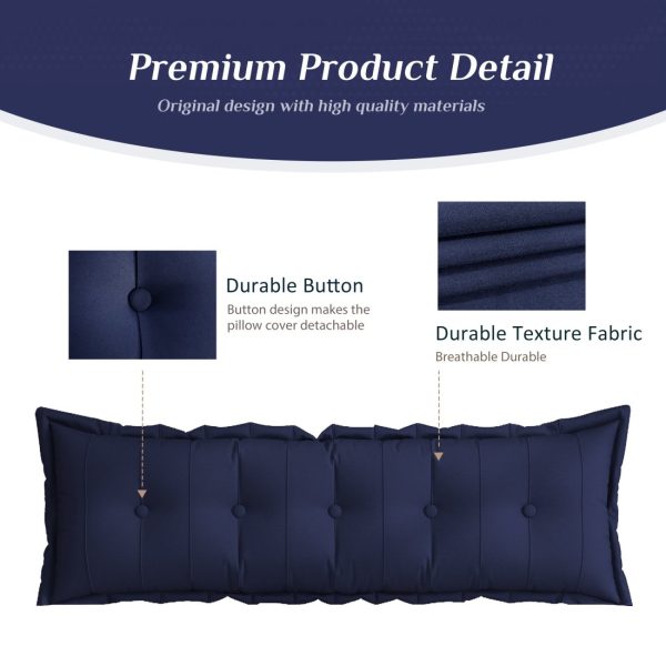 Large Headboard Pillow Flat Body Pillow Blue - Image 10