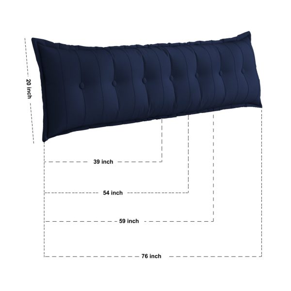 Large Headboard Pillow Flat Body Pillow Blue - Image 18