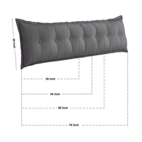 Flat Bed Bolster Body Support Pillow Gray - Image 14