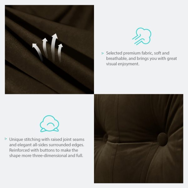 Multi-function Body Pillow Velvet Brown - Image 9