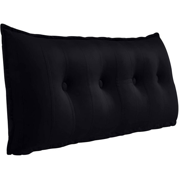 Oversized Flat Body Pillow Velvet Black