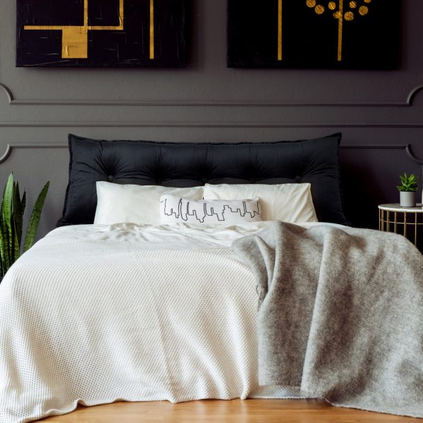 Oversized Flat Body Pillow Velvet Black - Image 4