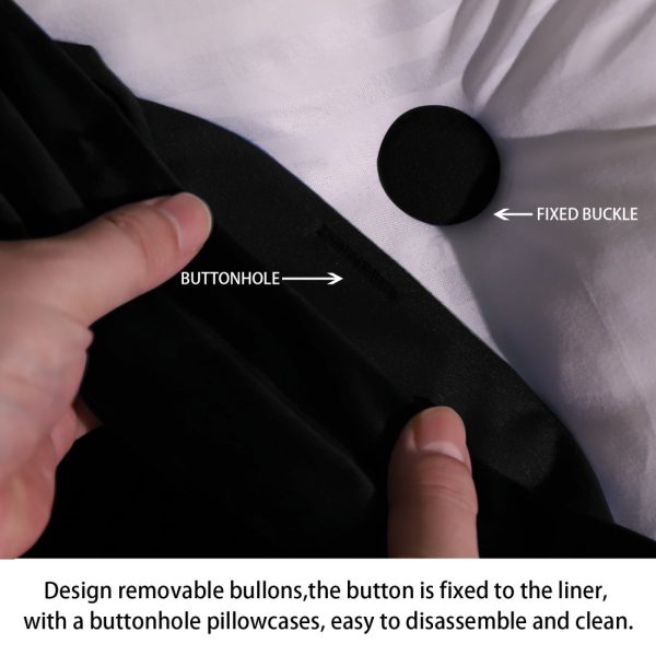 Oversized Flat Body Pillow Velvet Black - Image 9