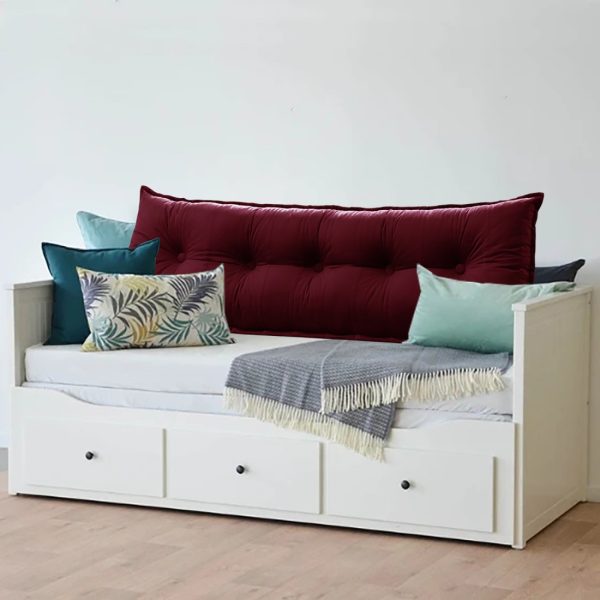 Reading Body Pillow Velvet Burgundy - Image 4