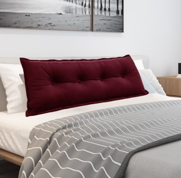 Reading Body Pillow Velvet Burgundy - Image 10