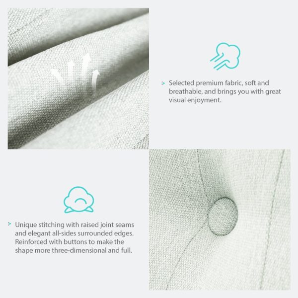 Soft Body Pillow Linen White - Image 3