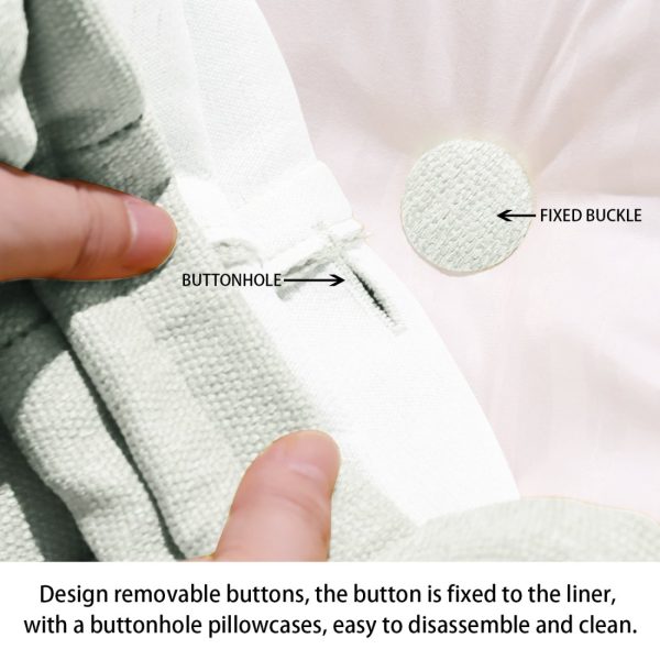 Soft Body Pillow Linen White - Image 4
