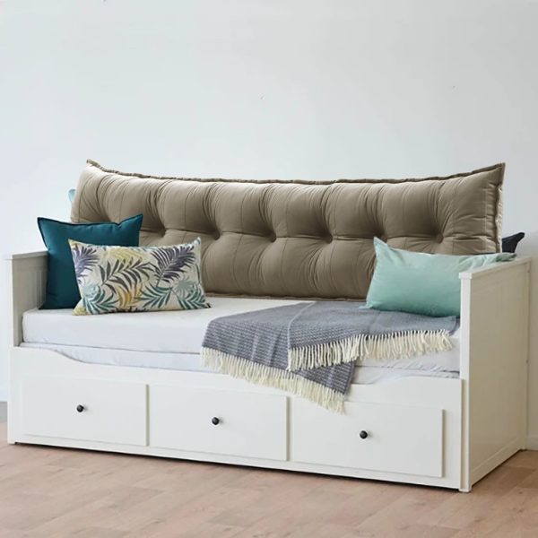 Supportive Body Pillow Velvet Taupe - Image 3