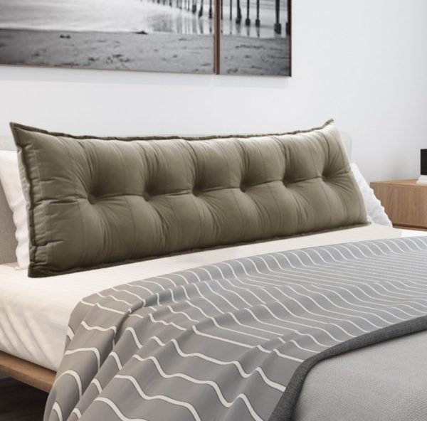 Supportive Body Pillow Velvet Taupe - Image 12